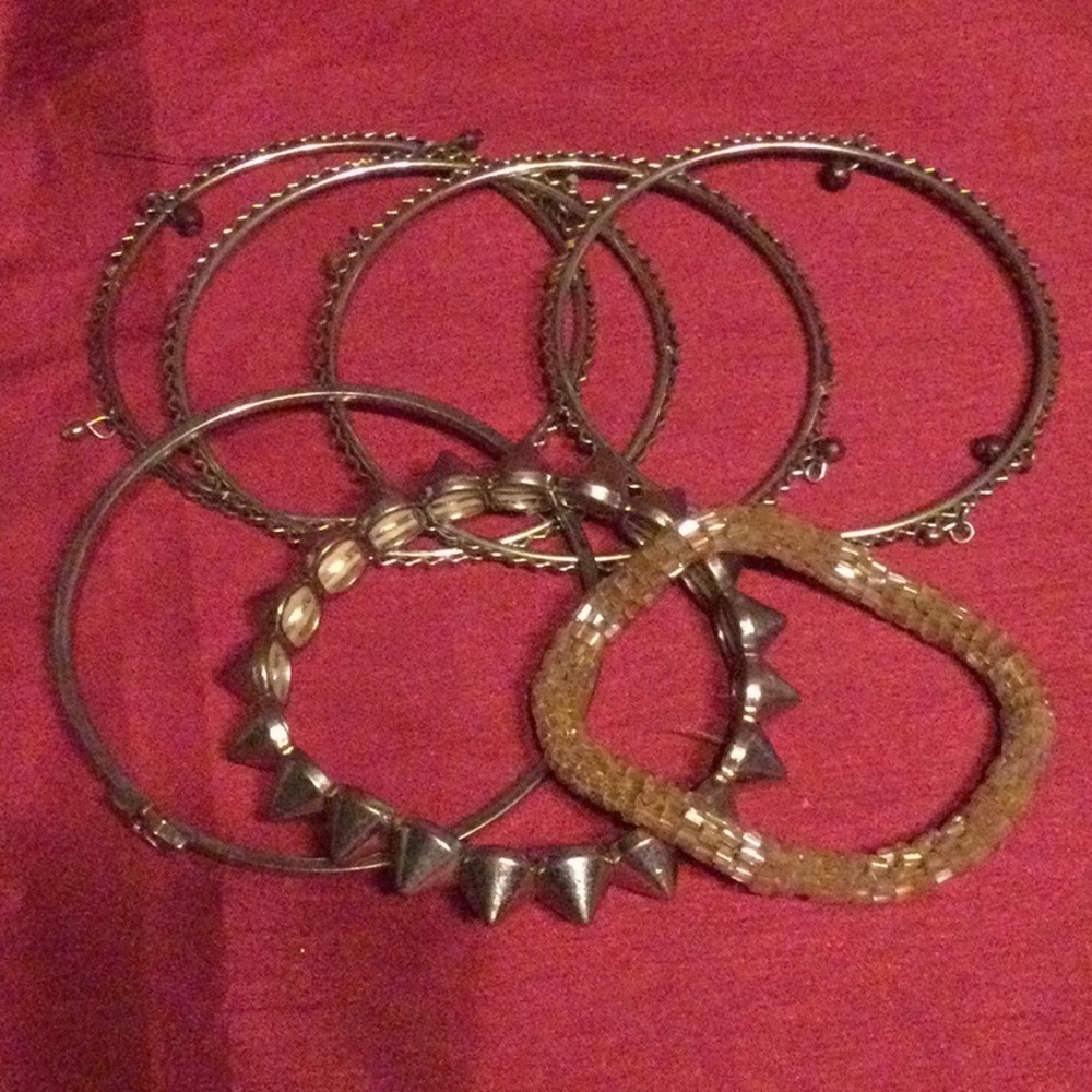 7 Goldtone Bracelets